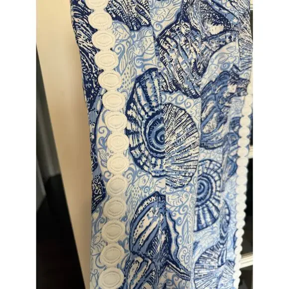 Lilly Pulitzer Mila Shift Dress Blue Peri Pop Up Stuffed Shells White *size 6 - Picture 6 of 15